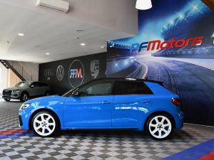 Audi A1 Sportback S-Line 35 TFSI 150 S-Tronic GPS Virtual ACC Car Play Caméra Induction Pré Sense Lane LED JA 18 Audi Sport Bleu TURBO – photo 2