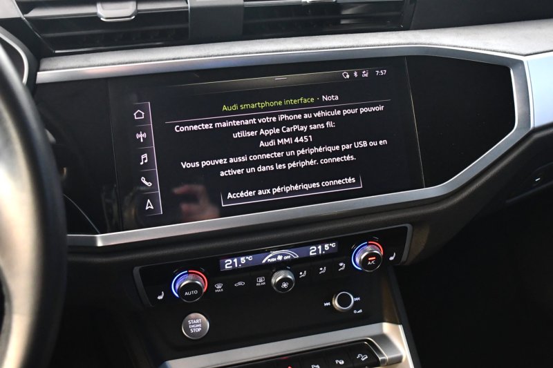 Audi Q3 Sportback S-Line Design Luxe 35 TDI 150 S-Tronic GPS Vebasto Virtuyal Hayon Attelage LED Caméra ACC Pré Sense JA 19 – photo 20