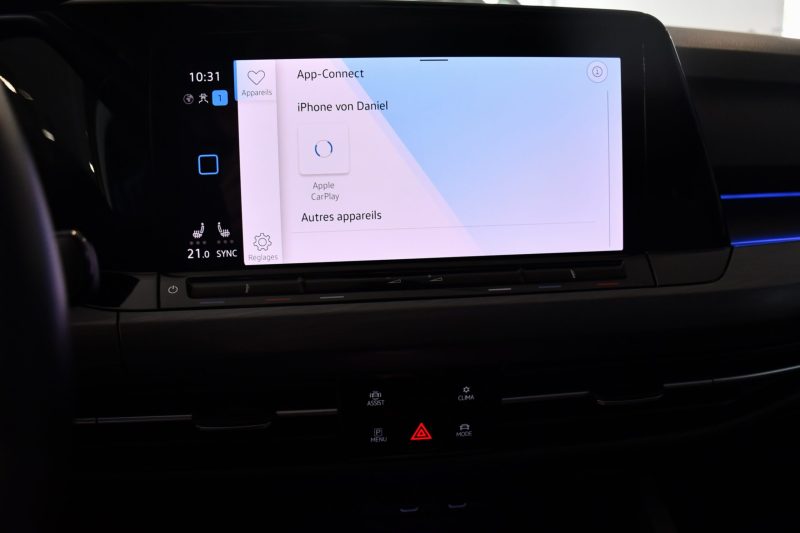 Volkswagen Golf 8 Style First édition 1.5 eTSI 150 DSG GPS Virtual ACC DCC Attelage TO IQ Light Ergo Lumière d’Ambiance JA 17 – photo 32