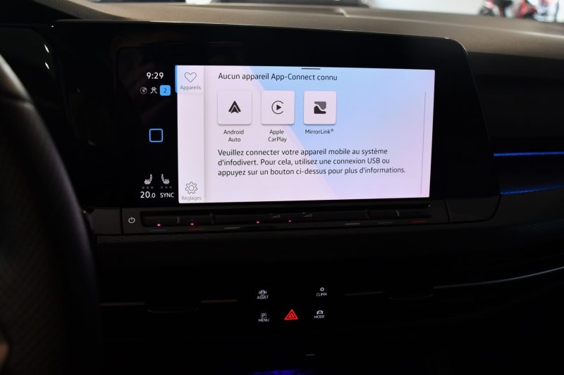 Volkswagen Golf 8 GTI 2.0 TSI 245 DSG GPS Virtual Mode IQ Light ACC Caméra Induction App Connect JA 19 – photo 24