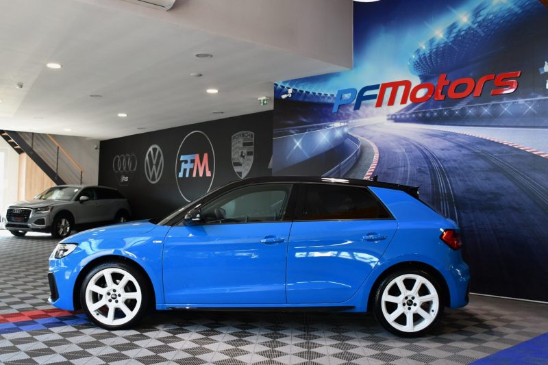 Audi A1 Sportback S-Line 35 TFSI 150 S-Tronic GPS Virtual ACC Car Play Caméra Induction Pré Sense Lane LED JA 18 Audi Sport Bleu TURBO – photo 2