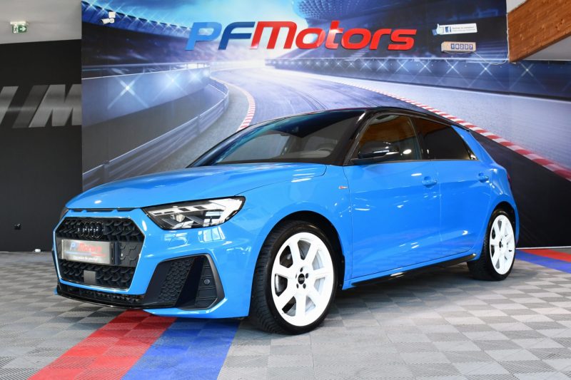 Audi A1 Sportback S-Line 35 TFSI 150 S-Tronic GPS Virtual ACC Car Play Caméra Induction Pré Sense Lane LED JA 18 Audi Sport Bleu TURBO – photo 6