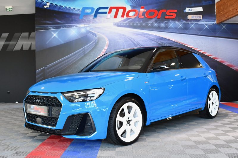 Audi A1 Sportback S-Line 35 TFSI 150 S-Tronic GPS Virtual ACC Car Play Caméra Induction Pré Sense Lane LED JA 18 Audi Sport Bleu TURBO – photo 7